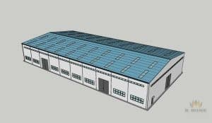 30x60 steel building (1800m²)
